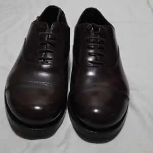 Prada Dark Brown Leather Oxfords